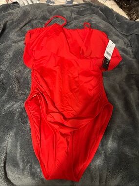 La Blanca Cherry Red One-Piece Swimsuit